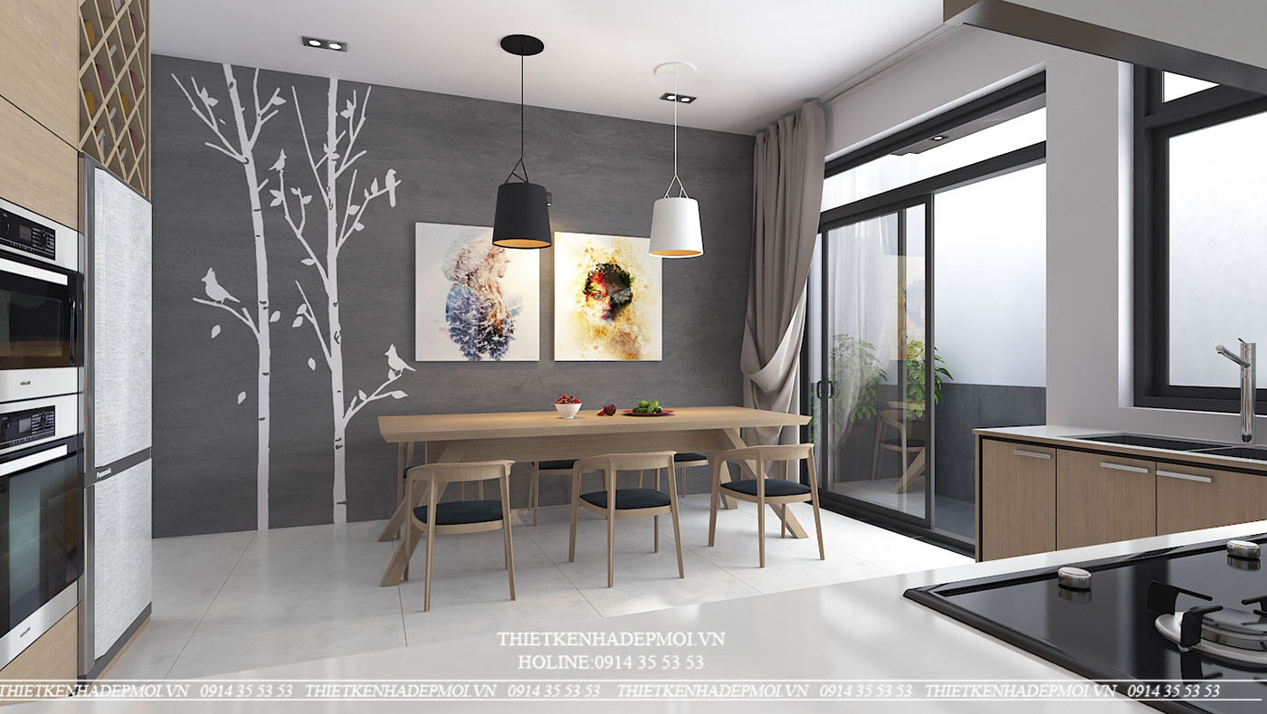 Thiết kế nhà phố 3 tầng đẹp tối giản