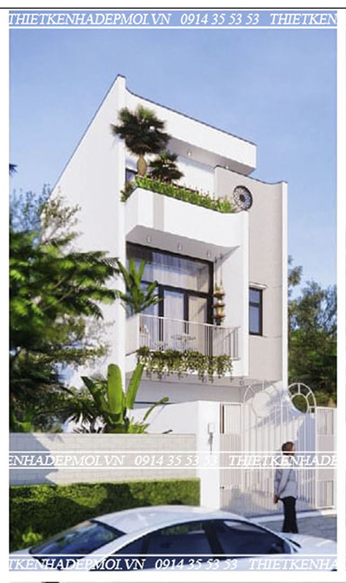 mẫu nhà phố đẹp hiện đại