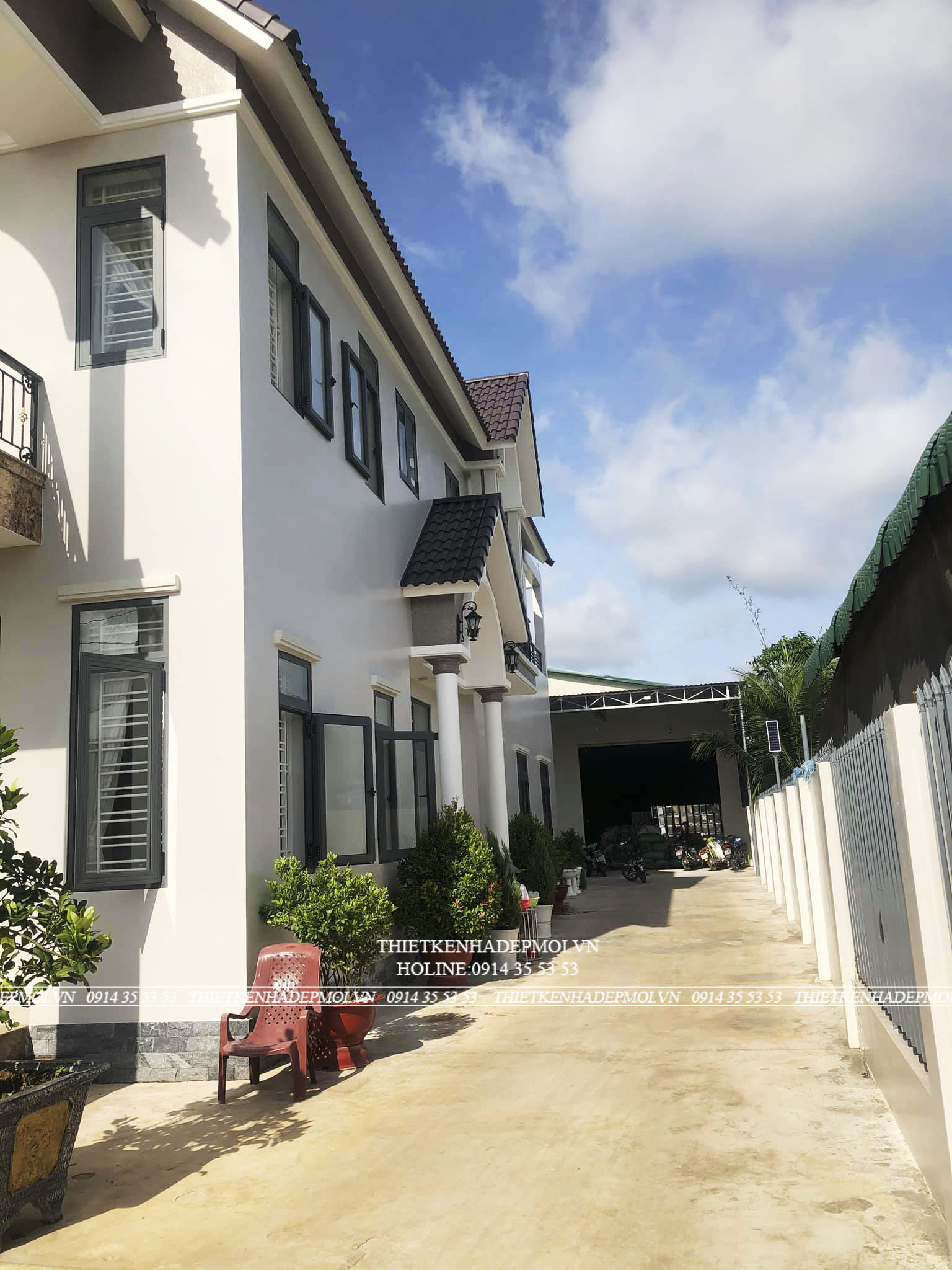 Xây dựng nhà phố mái thái chị yến tại bình phước