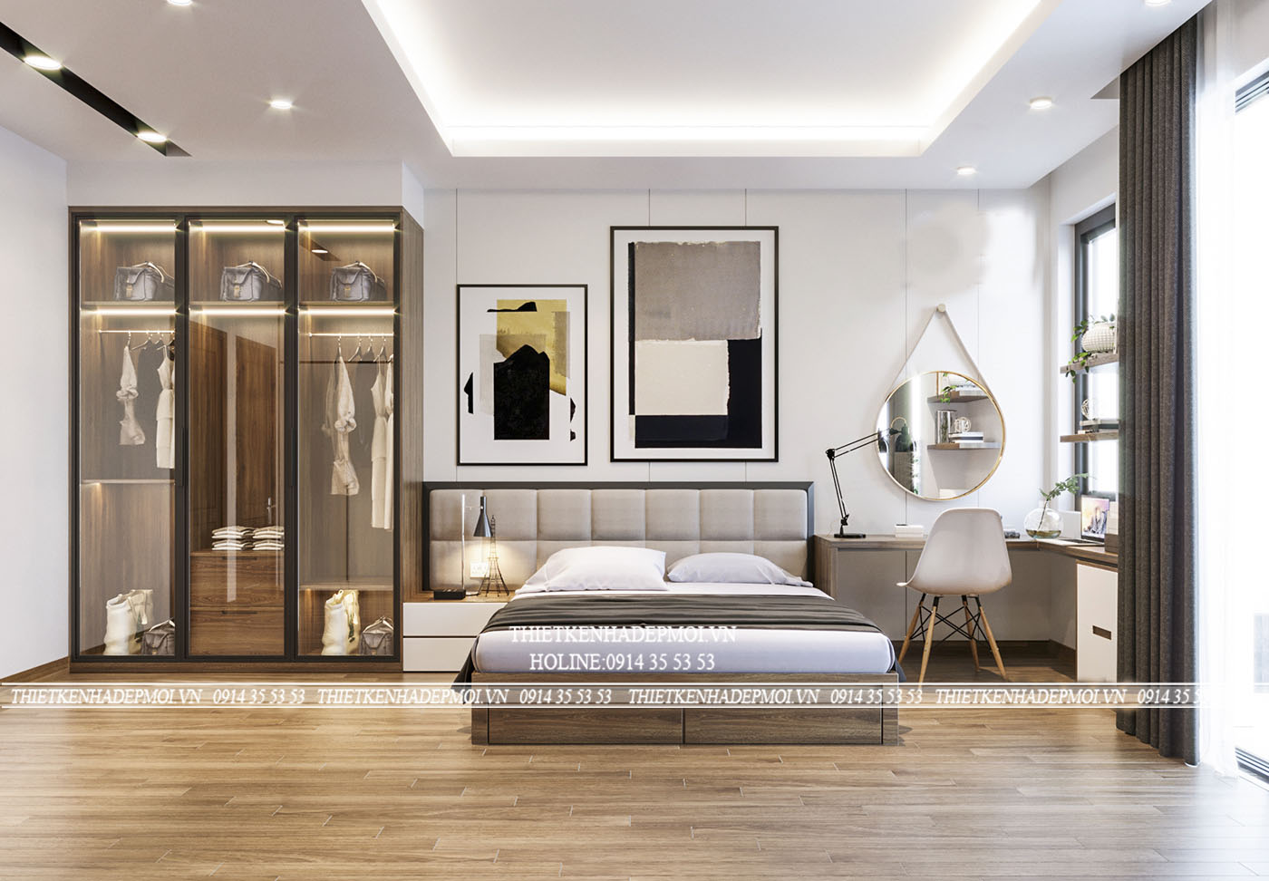 Mẫu nhà phố đẹp 3 tầng phong cách hiện đại