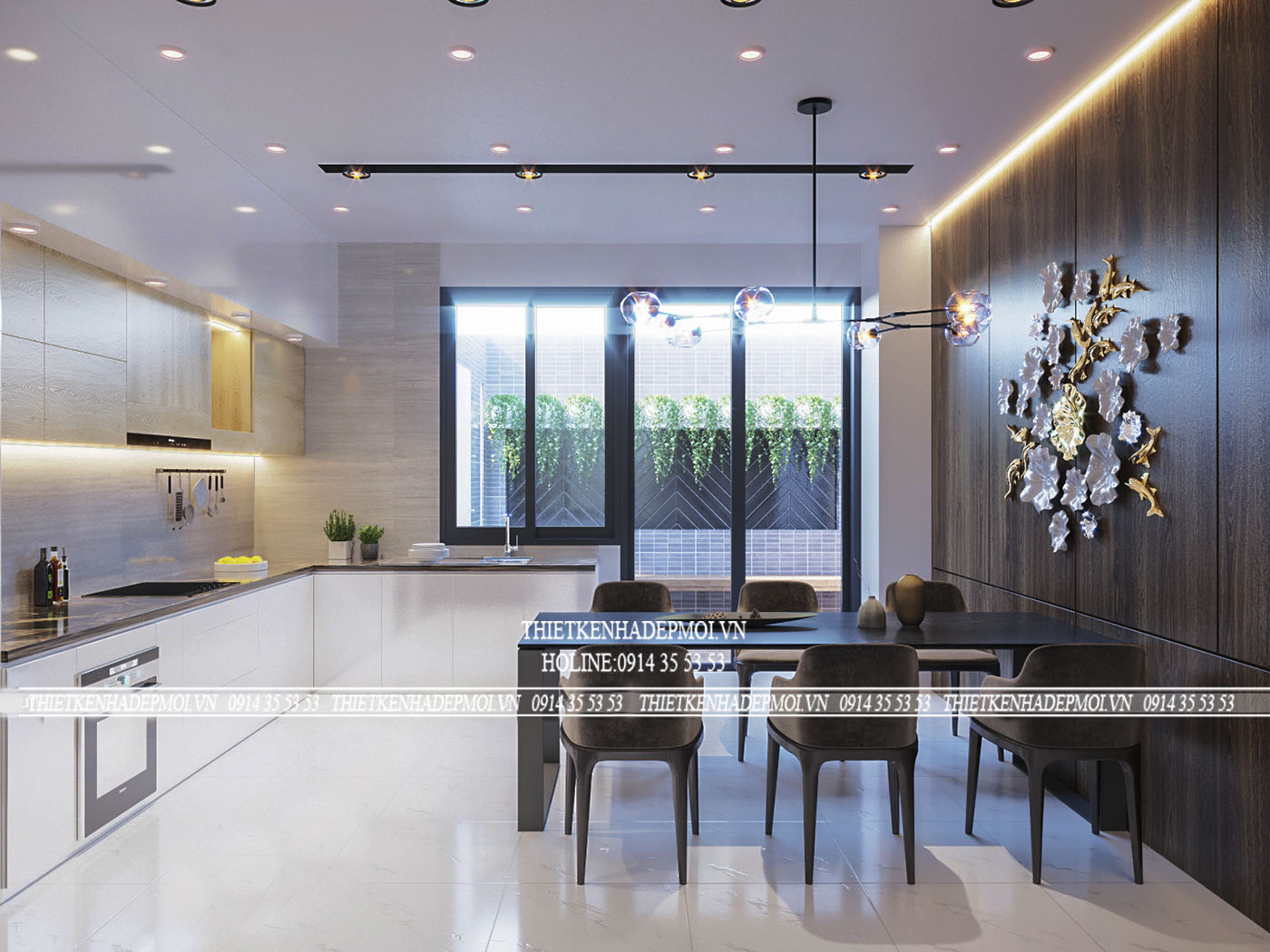 Mẫu nhà phố đẹp 3 tầng phong cách hiện đại