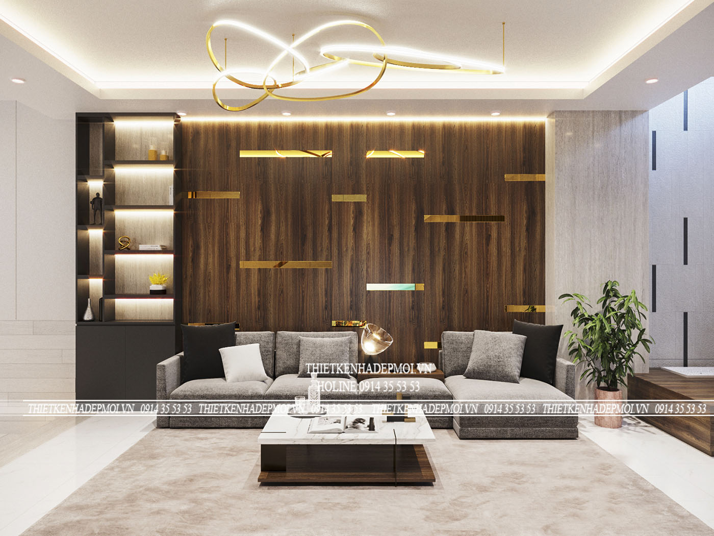 Mẫu nhà phố đẹp 3 tầng phong cách hiện đại