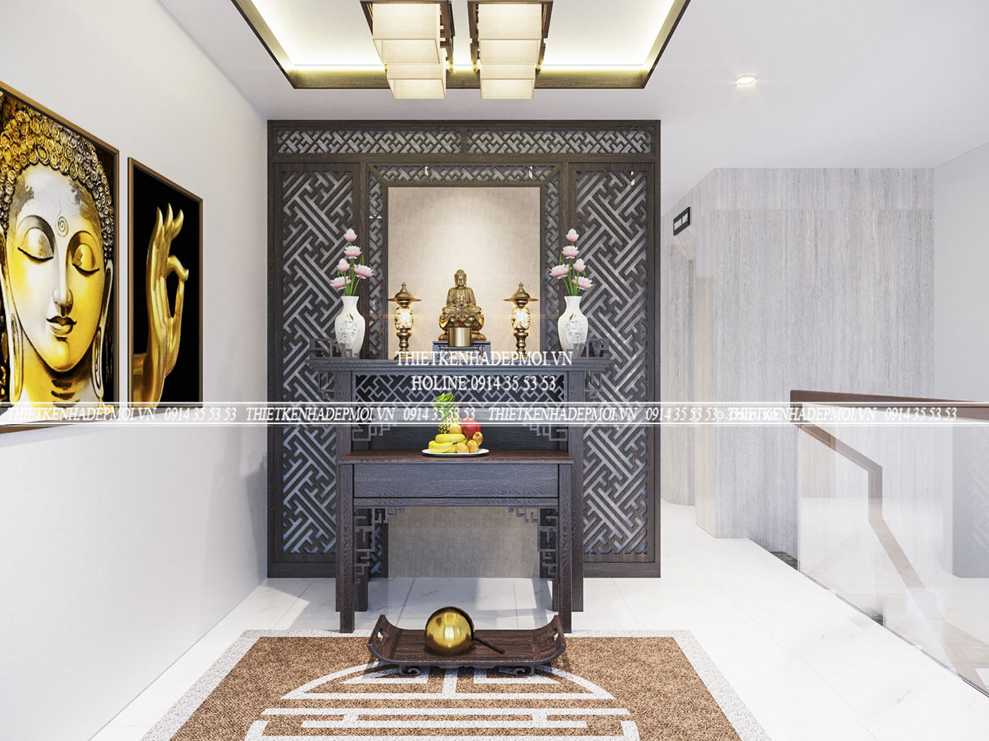 Mẫu nhà phố đẹp 3 tầng phong cách hiện đại