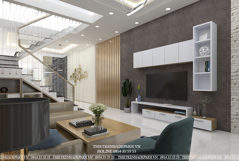 Nhà phố 3 tầng phong cách hiện đại sang trọng