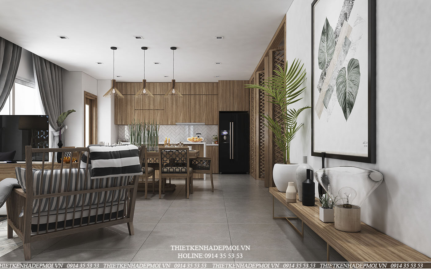 nội thất nhà vườn đẹp