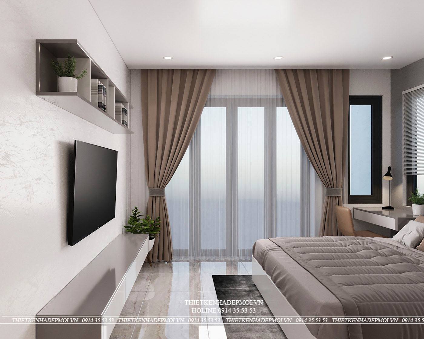 Mẫu thiết kế nhà phố 4 tầng hiện đại mái xéo độc đáo