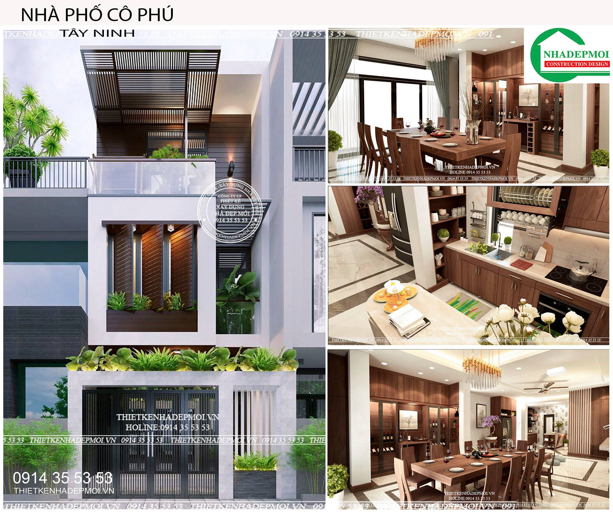 Những mẫu thiết kế nhà phố đẹp tại tây ninh