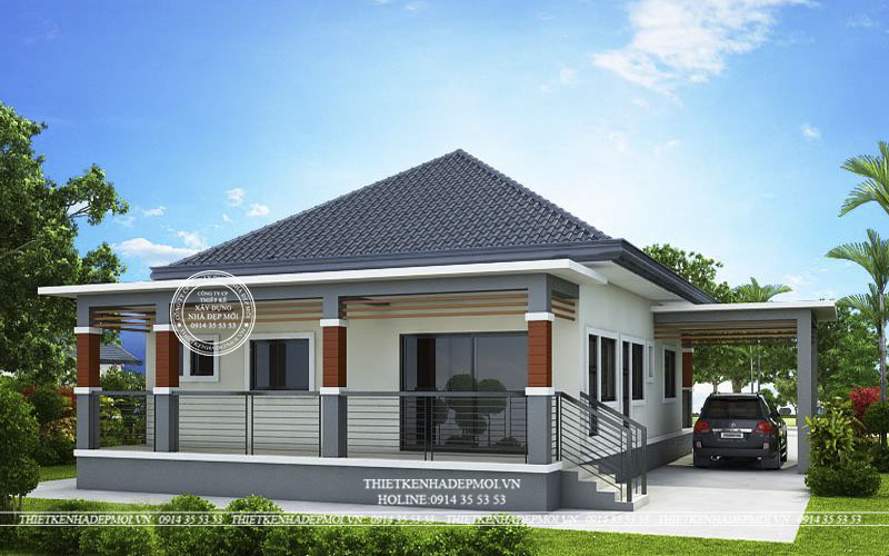 nhà vườn mái thái