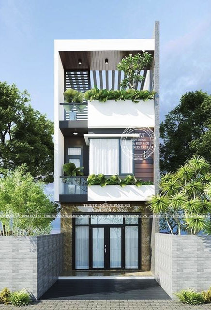 mẫu nhà phố 3 tầng 3 phòng ngủ