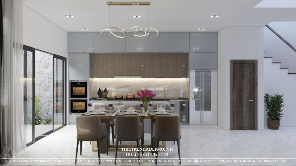 Nội thất nhà phố có phòng gym hiện đại tiện ích