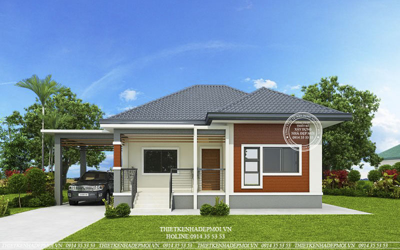 Mãu nhà đẹp cấp 4 ở quê diện tích 150m2
