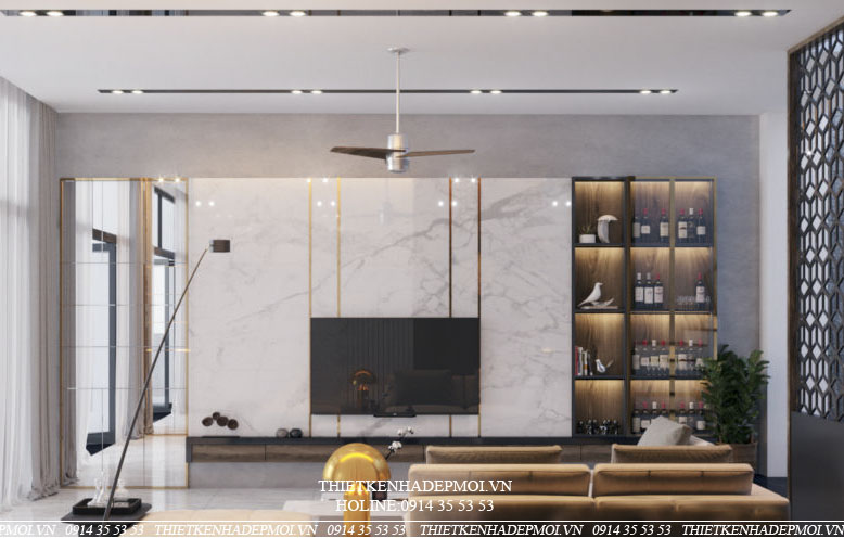 Nội thất nhà phố có phòng gym hiện đại tiện ích