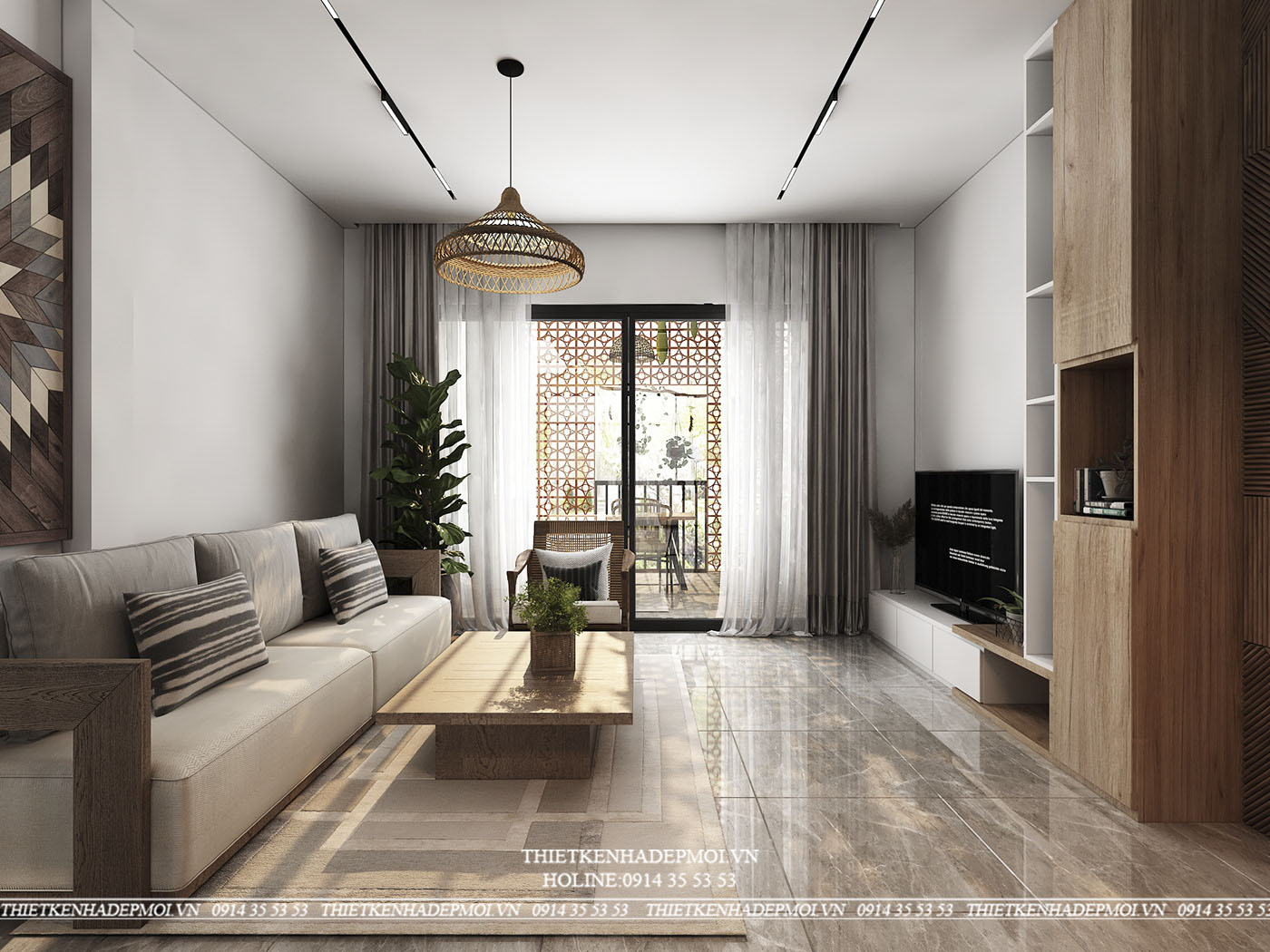 nội thất nhà phố hiện đại độc đáo