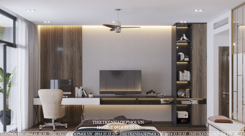 Nội thất nhà phố có phòng gym hiện đại tiện ích