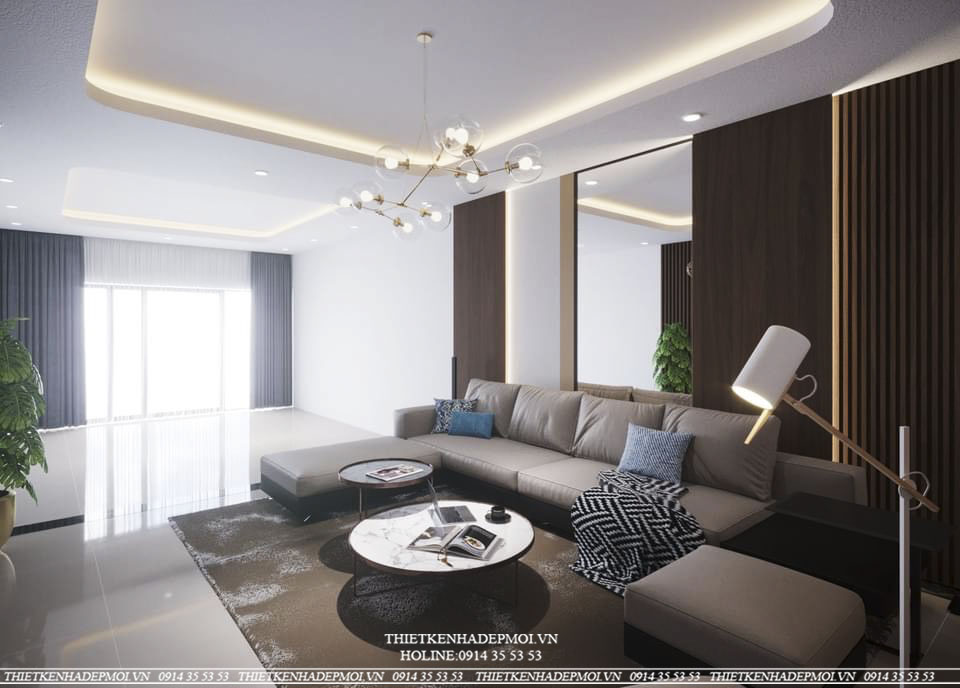 Mẫu nhà hiện đại 3 tầng 3 phòng ngủ, có sân để ô tô