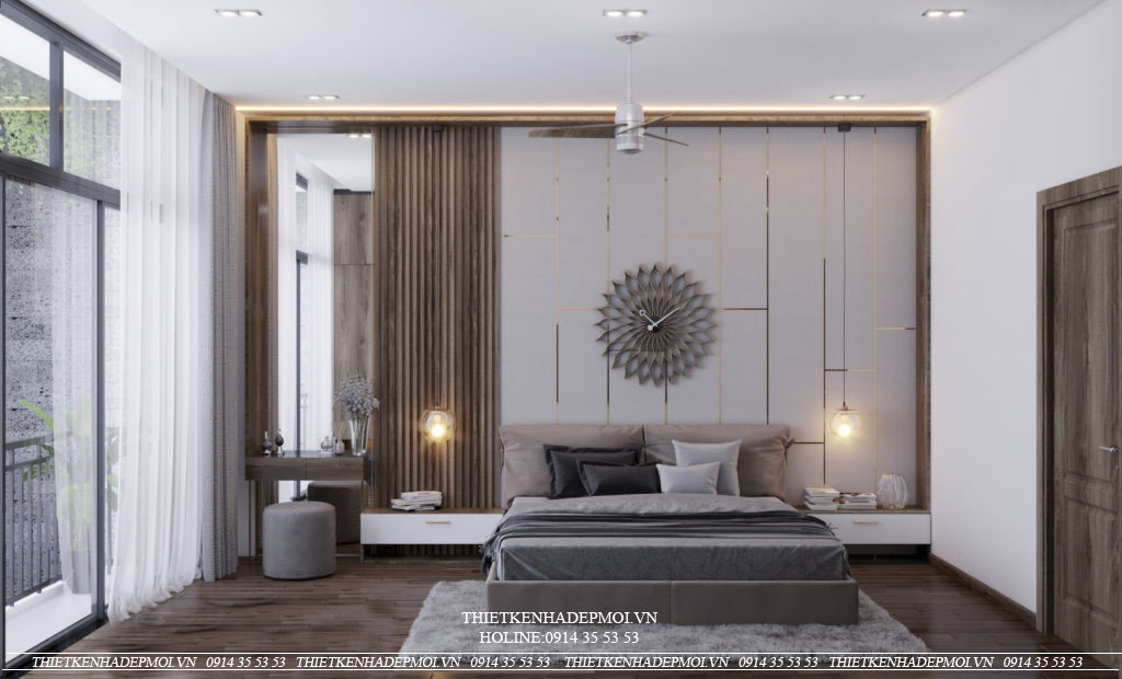 Nội thất nhà phố có phòng gym hiện đại tiện ích