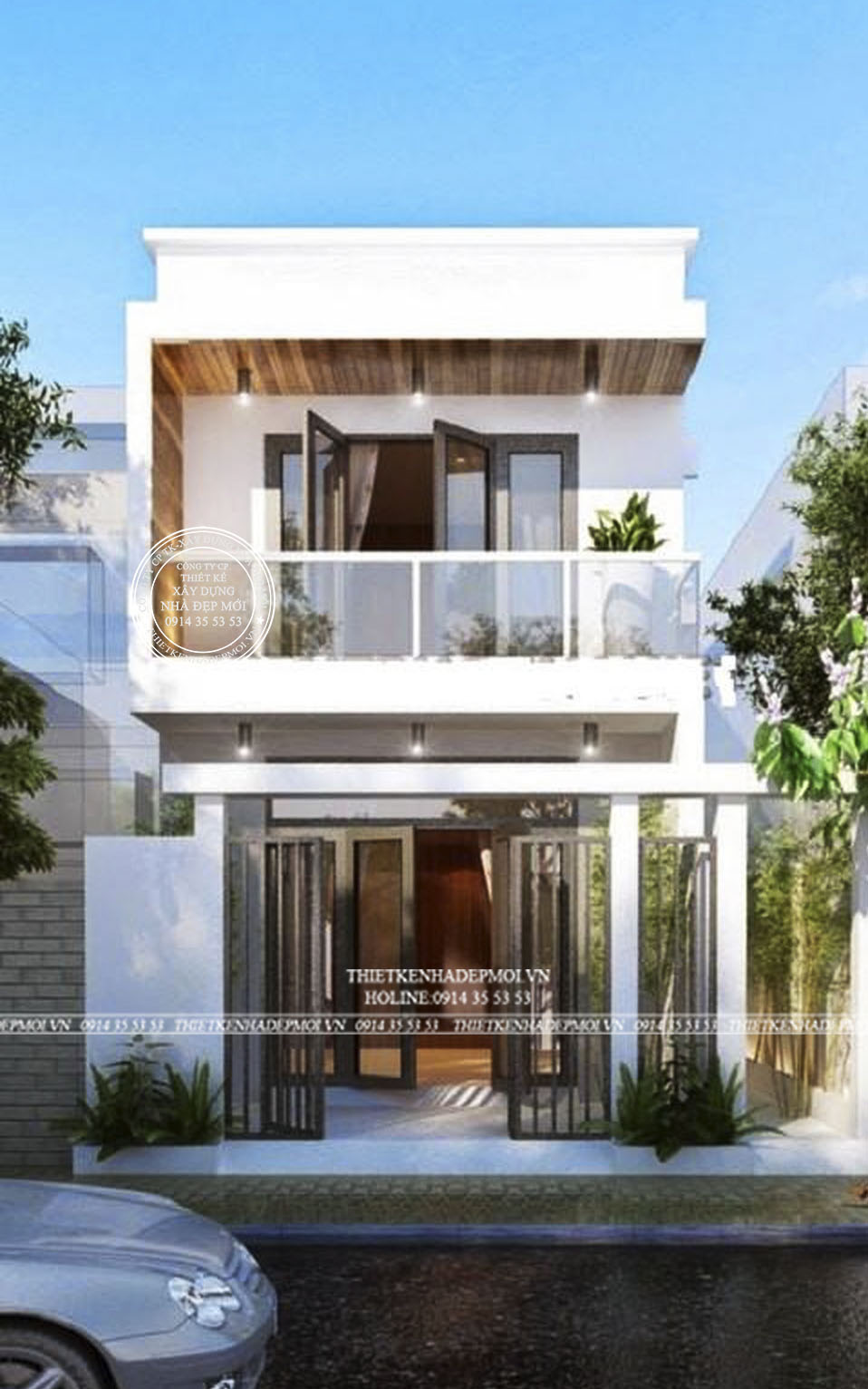 MẪU NHÀ 2 TẦNG NGANG 4M