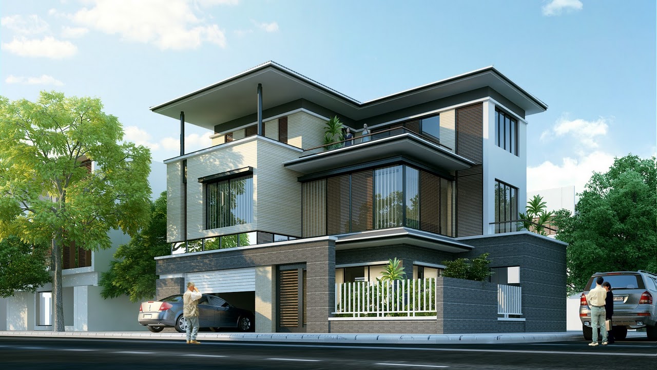 Mẫu biệt thự hiện đại 3 tầng