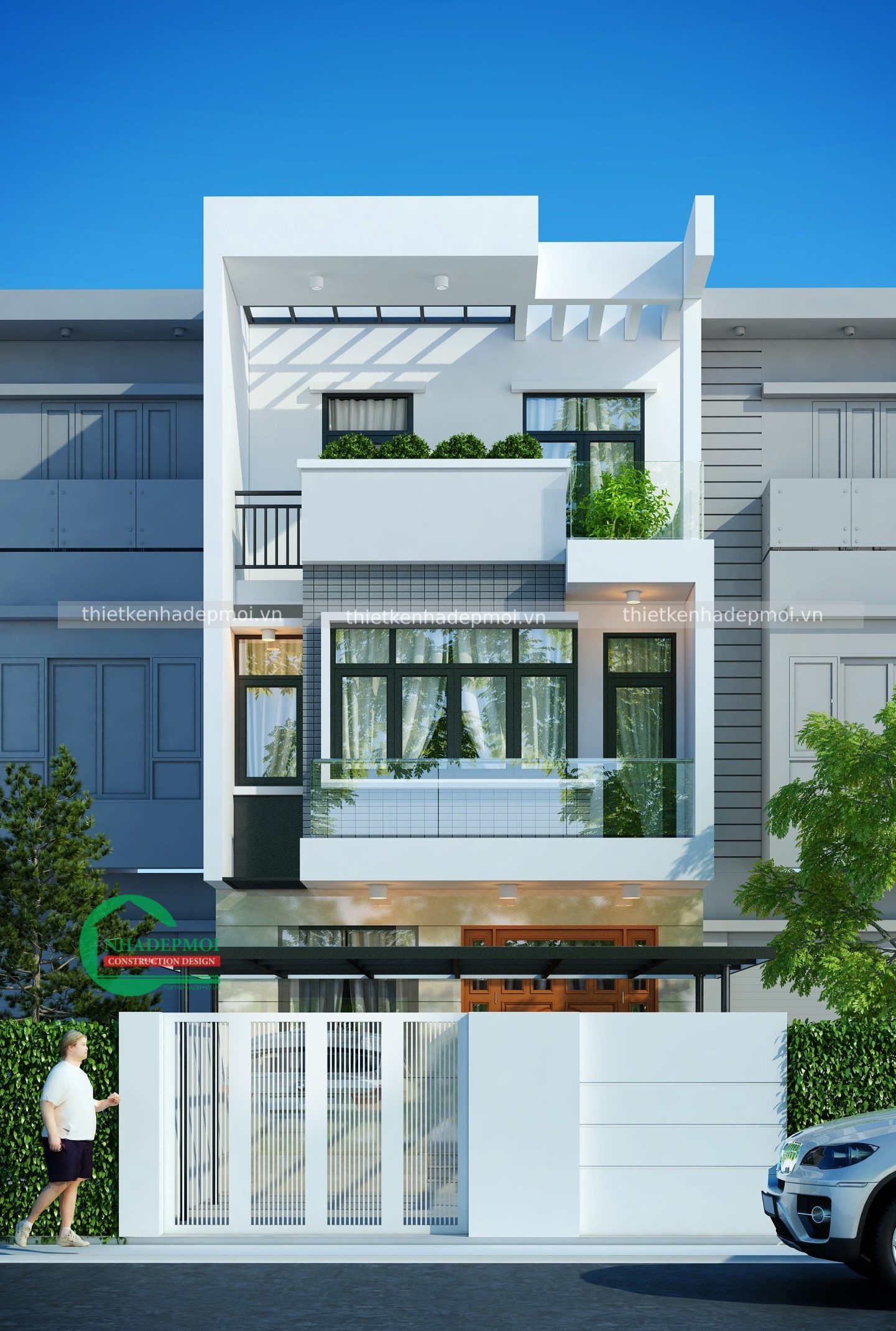 Những mẫu nhà hiện đại 3 tầng được ưa chuộng năm 2021