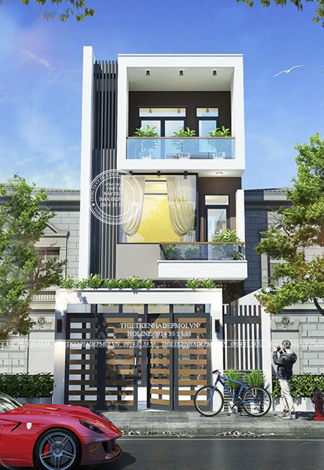 nhà phố 1 trệt 2 lầu