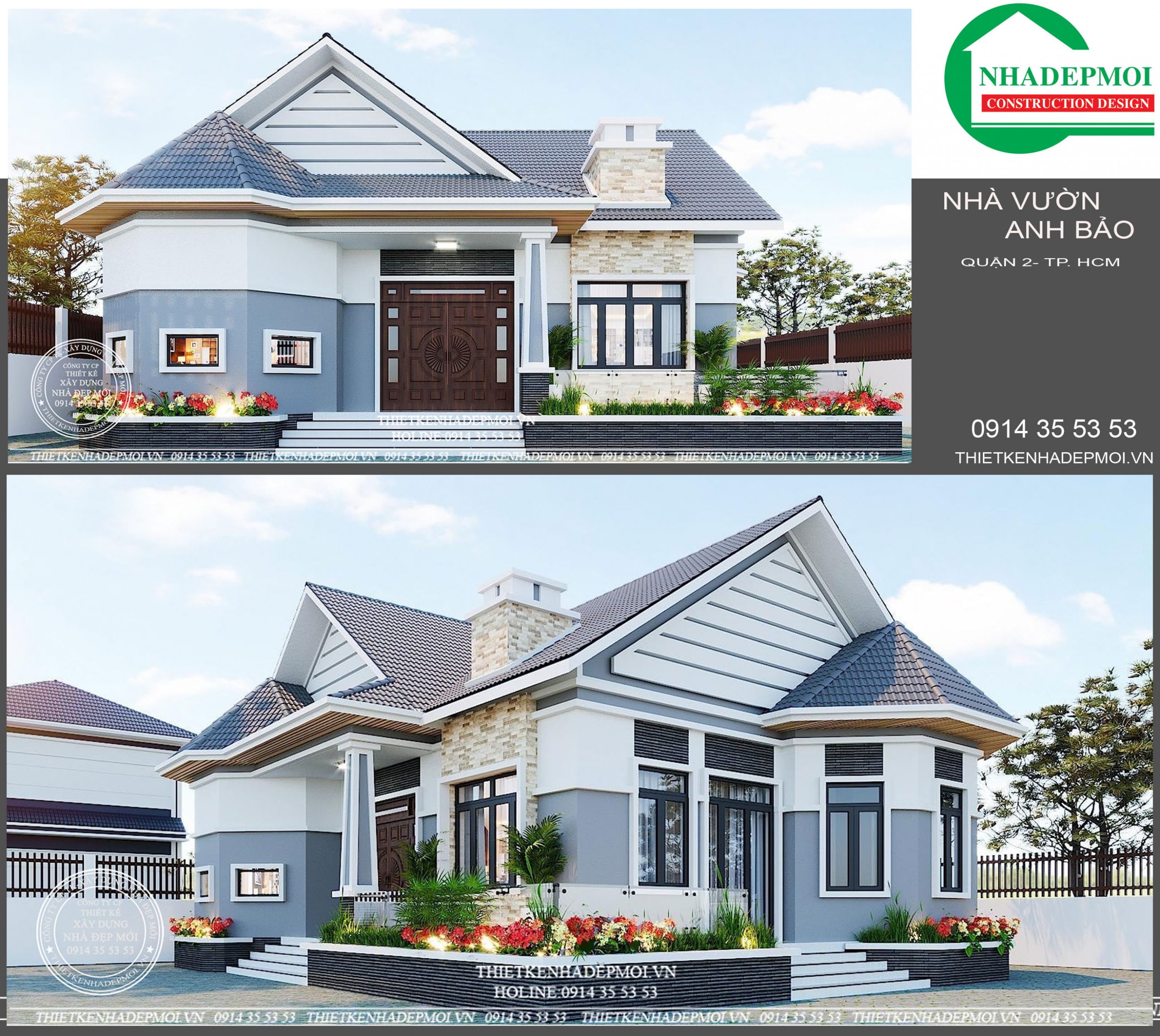 Top 11 mẫu nhà vườn đẹp 100-200m2 thiết kế năm 2020