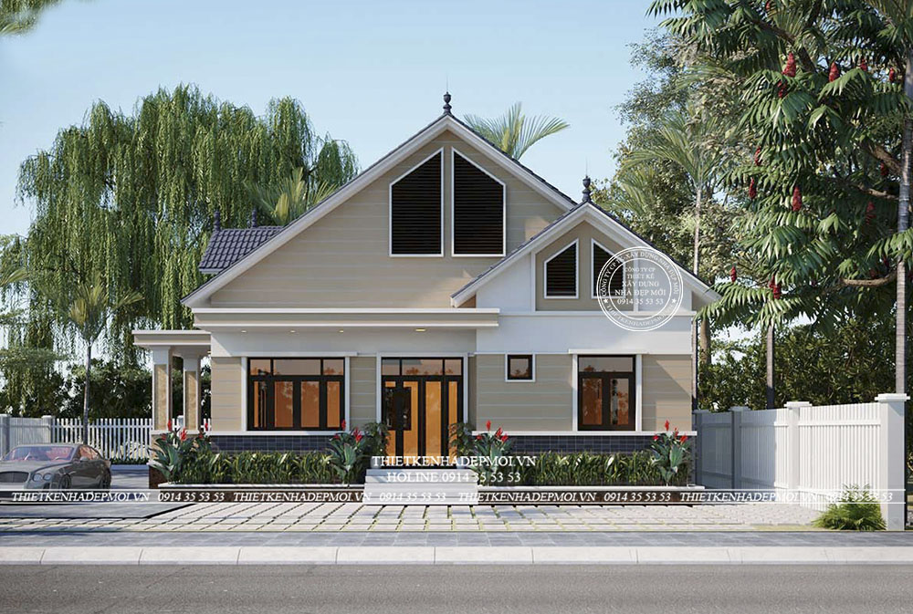 Nhà cấp 4 200m2 mái thái sang trọng thu hút