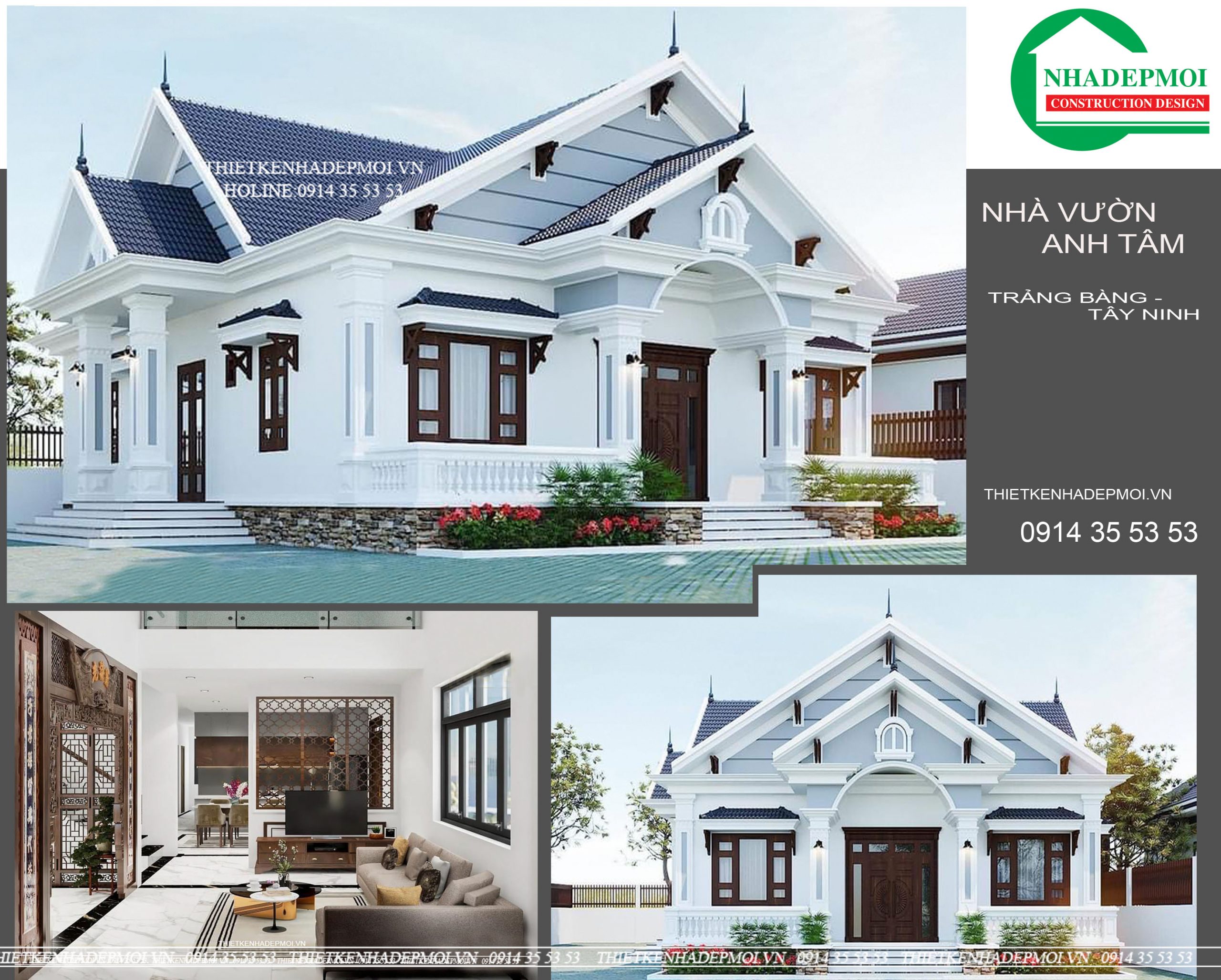 Top 11 mẫu nhà vườn đẹp 100-200m2 thiết kế năm 2020