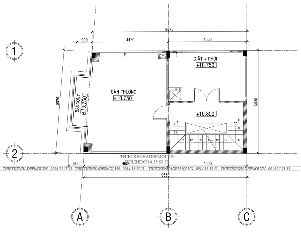 Mẫu nhà phố tân cổ điển với thiết kế đối xứng sang trọng thu hút nhất