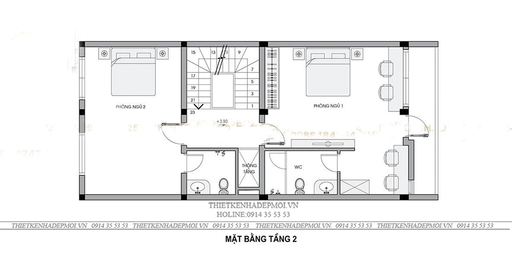 mẫu nhà hiện đại 4 tầng