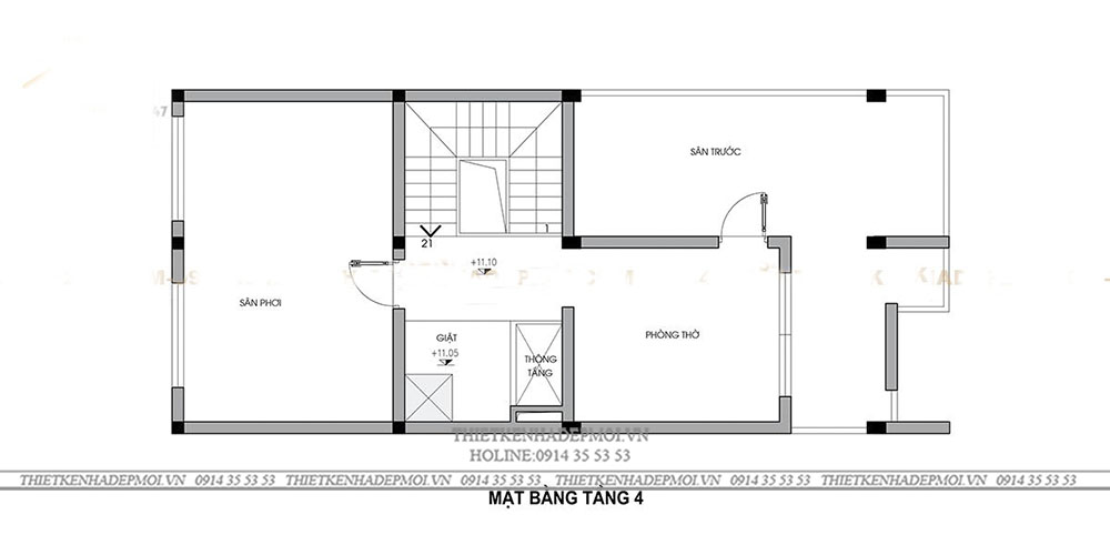 Mẫu nhà hiện đại 4 phòng ngủ đẹp