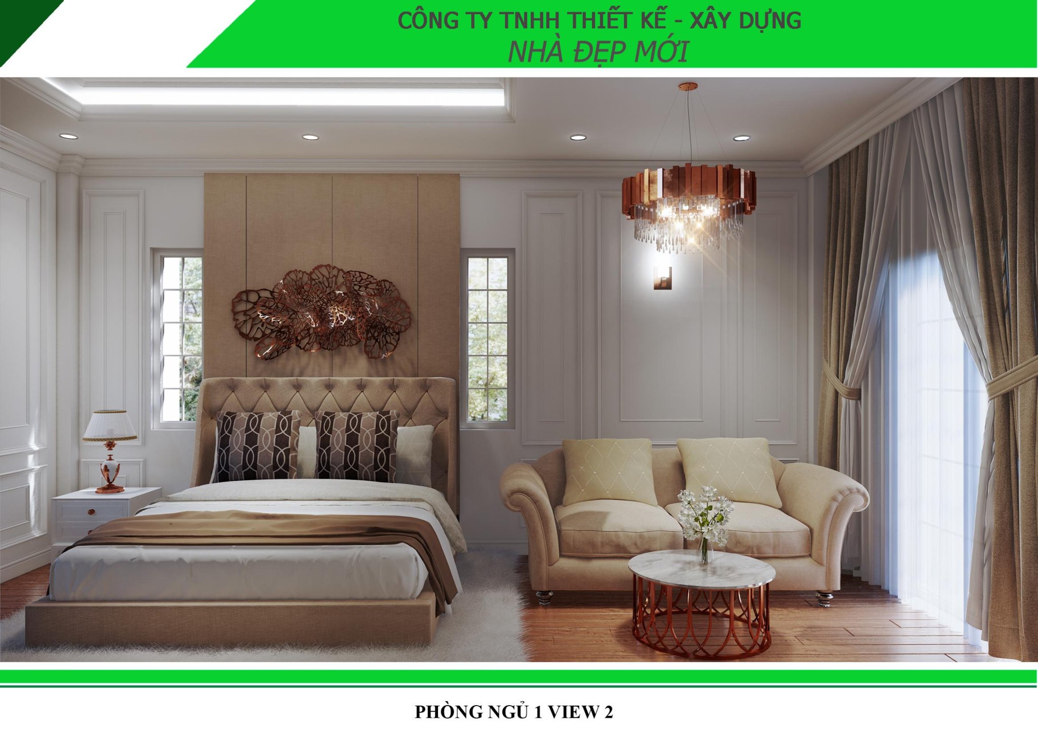 Mẫu nội thất phong cách tân cổ điển đẹp lung linh