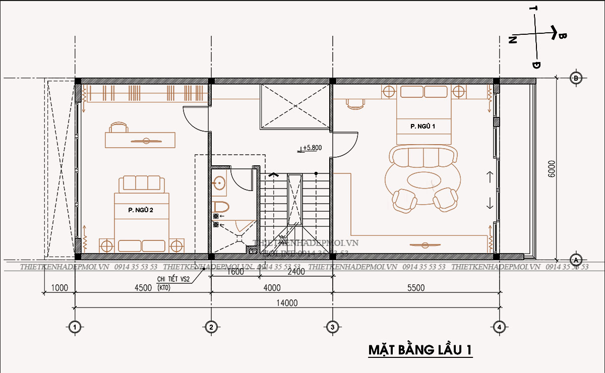 Mẫu nhà phố có tầng lửng tại quận 7