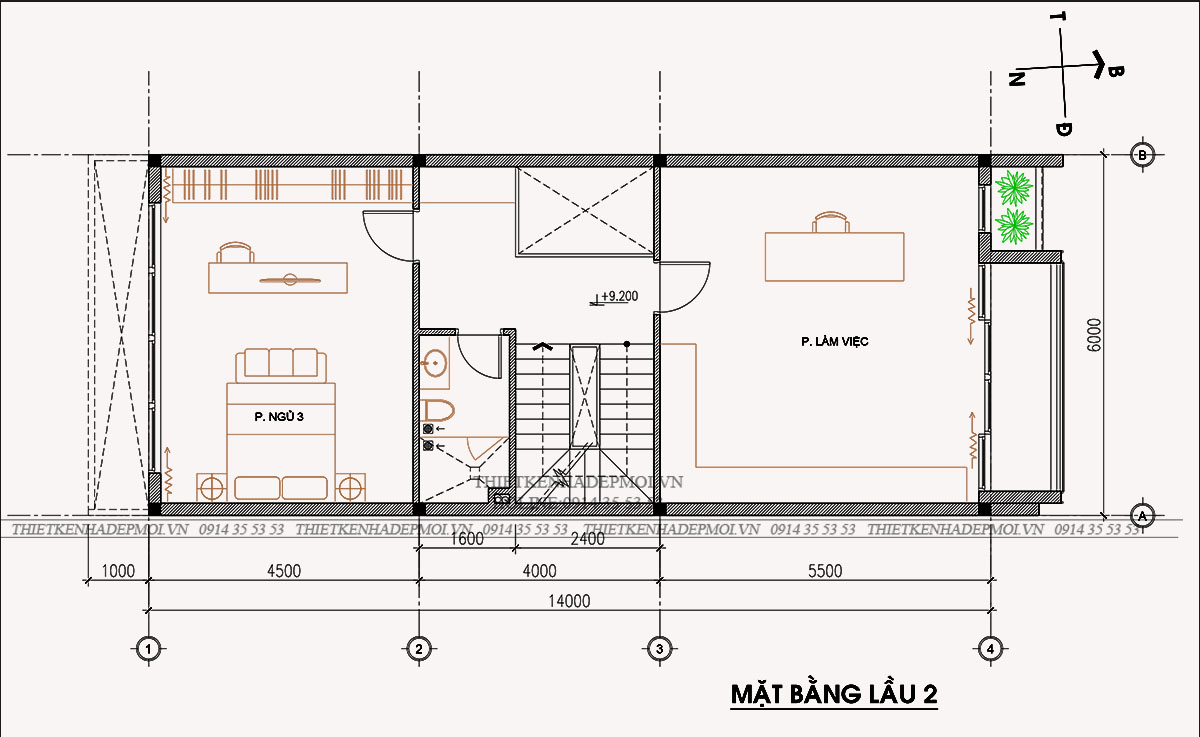 Mẫu nhà phố có tầng lửng tại quận 7