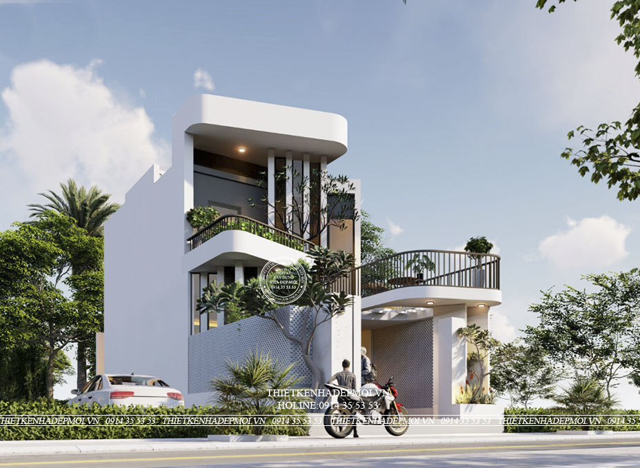 thiết kế nhà phố 2 tầng