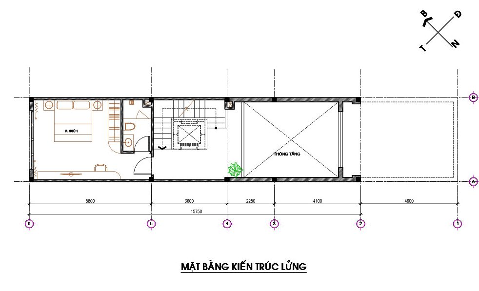 Mẫu nhà phố tân cổ điển 5 tầng có lửng đẹp