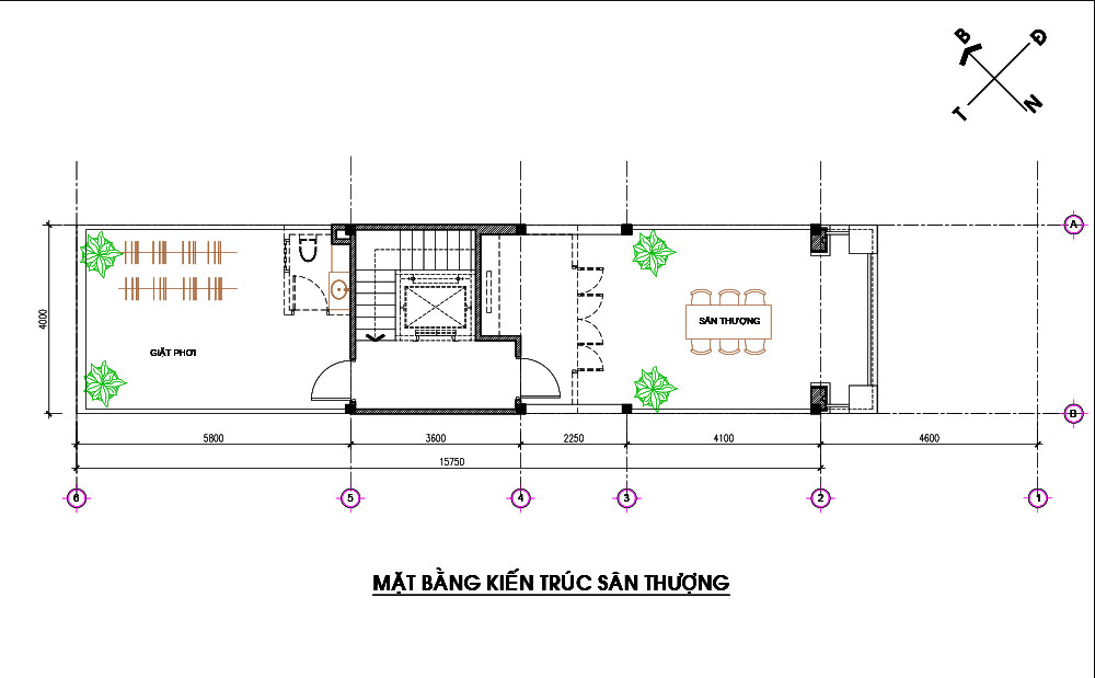 Mẫu nhà phố tân cổ điển 5 tầng có lửng đẹp