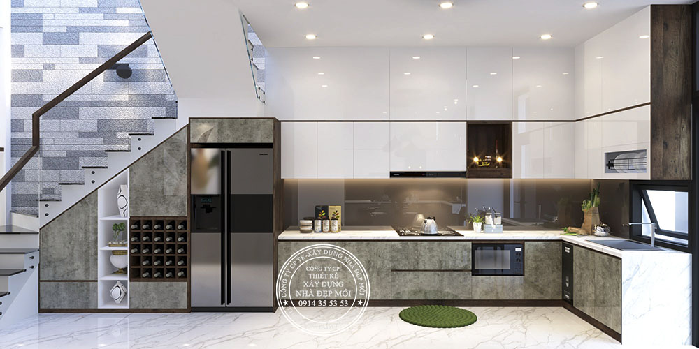 Mẫu nội thất nhà phố hiện đại 4 tầng