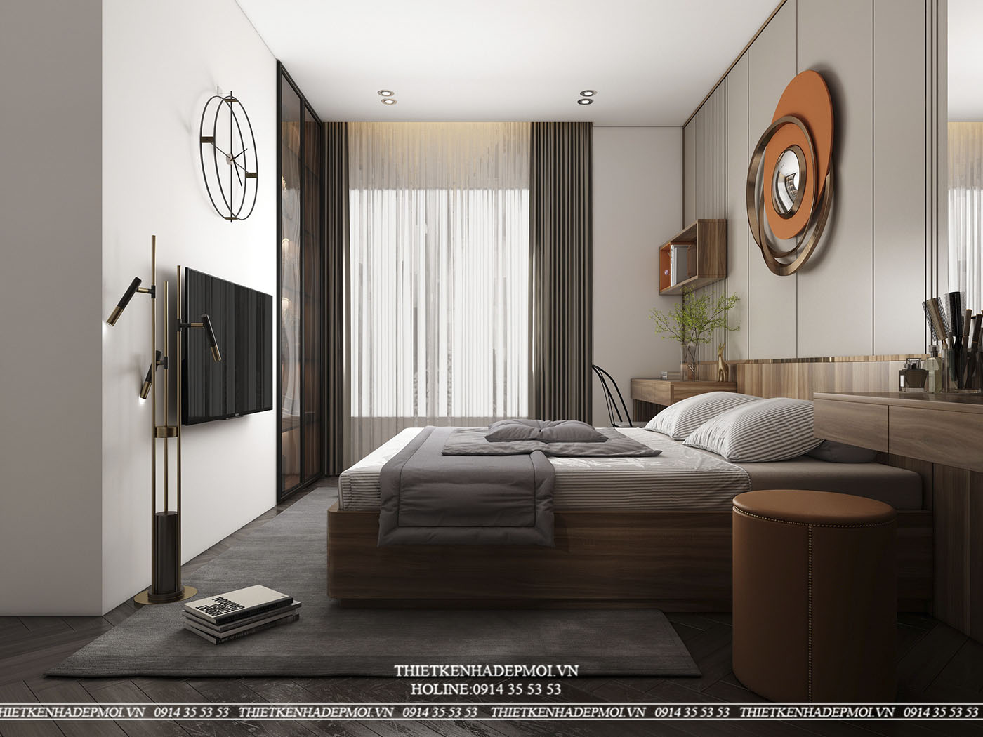 phong ngủ phong cách hiện đại