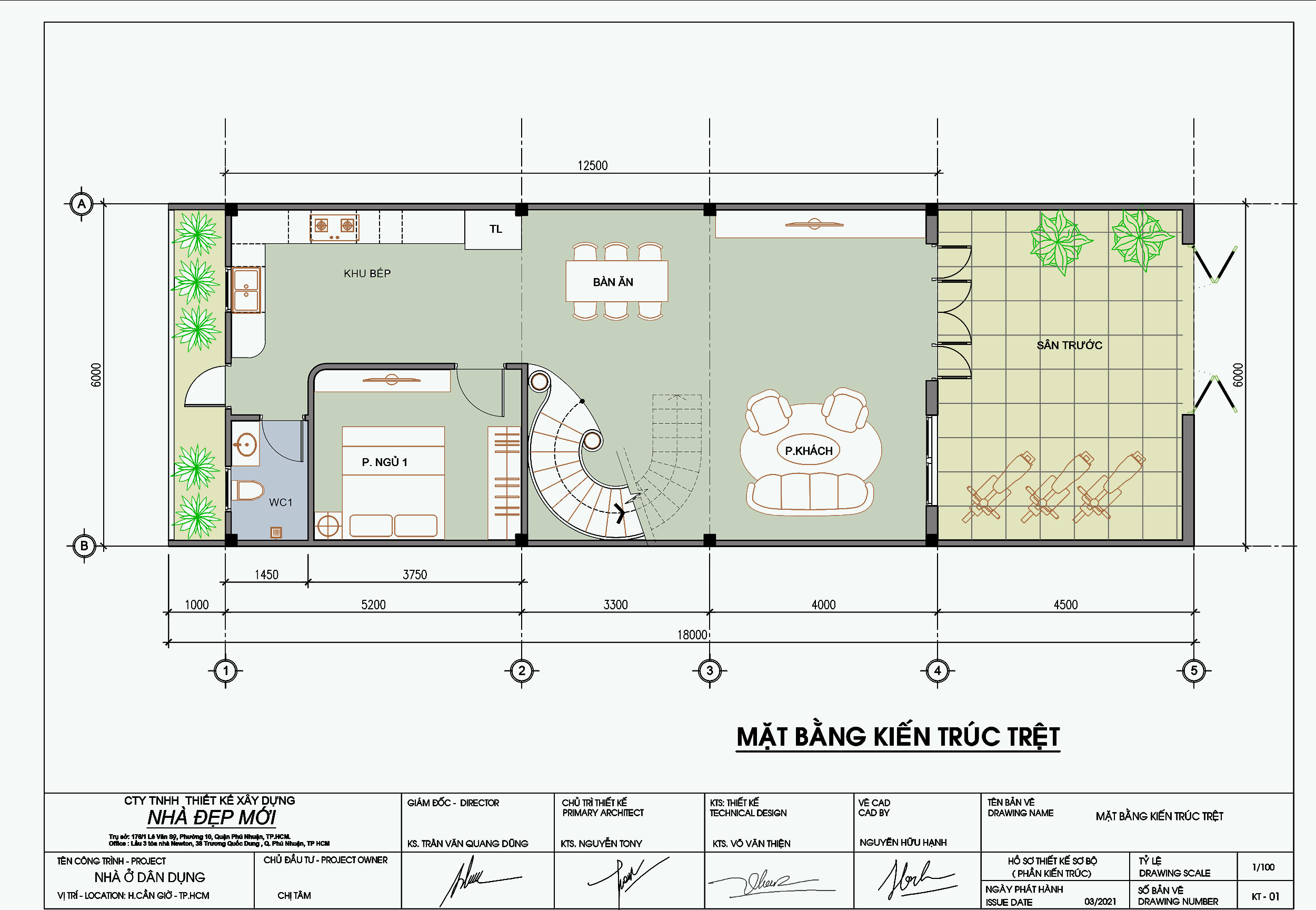 nhà phố ngang 6m