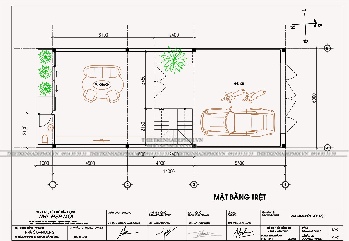 Mẫu nhà phố có tầng lửng tại quận 7