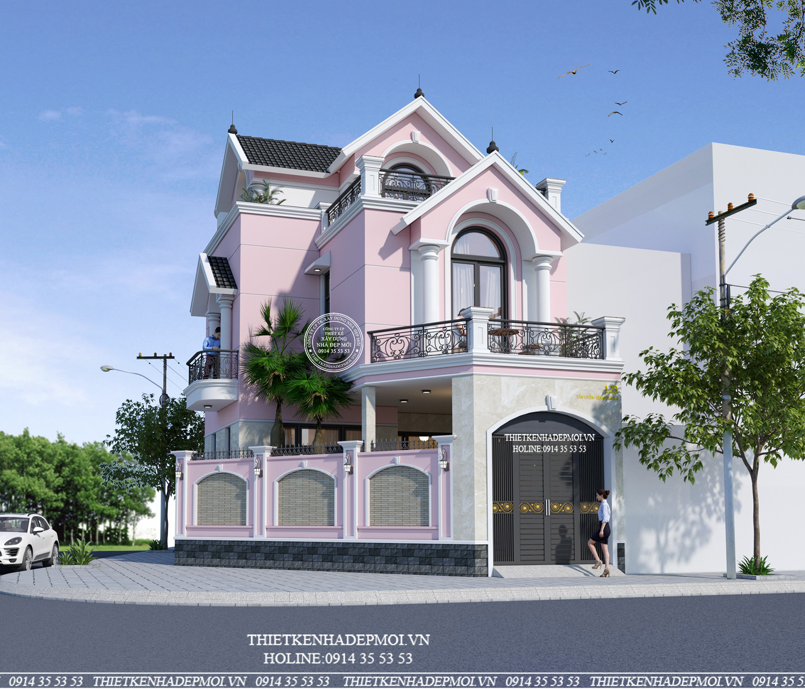 mẫu biệt thự 2 mặt tiền