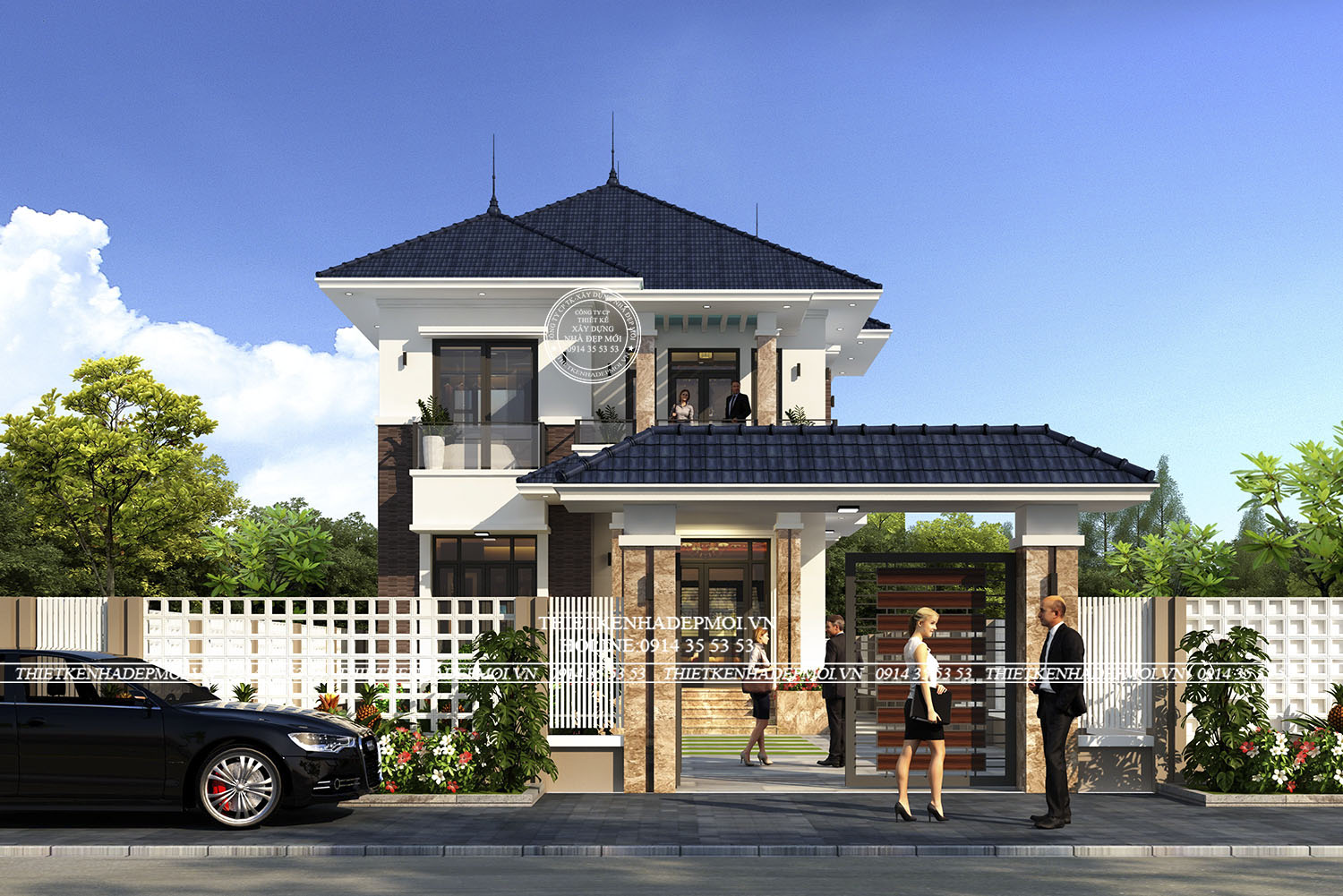 mẫu nhà đẹp 2 tầng