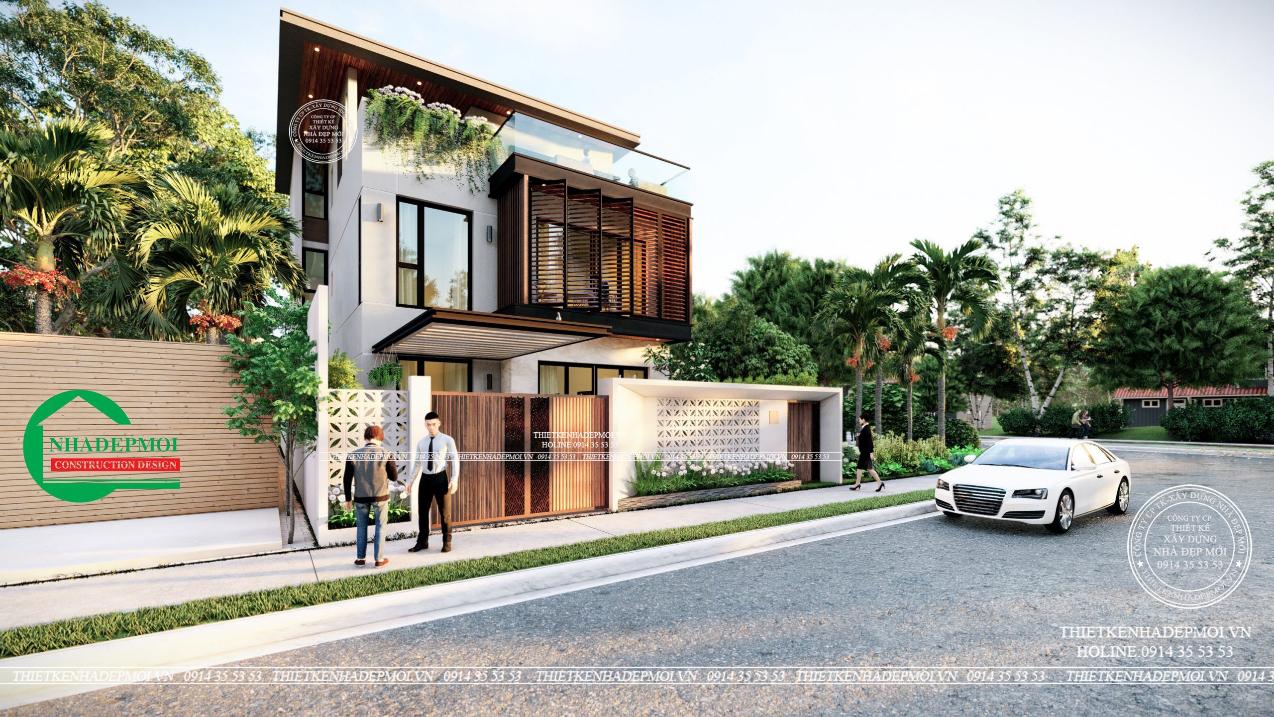 mẫu nhà 3 tầng hiện đại đẹp