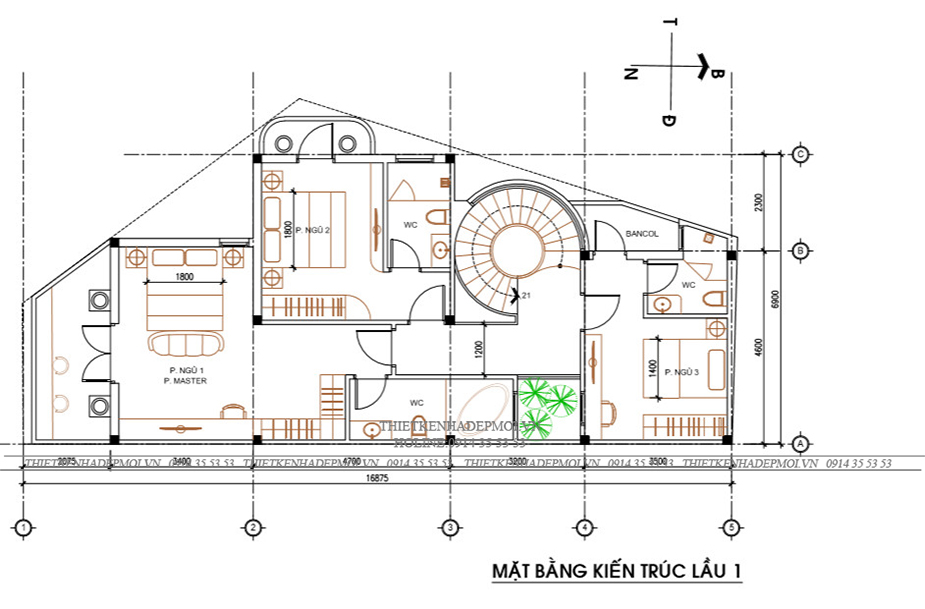 Thiết kế biệt thự 2 mặt tiền 3 tầng hiện đại&nbsp;và sang trọng.
