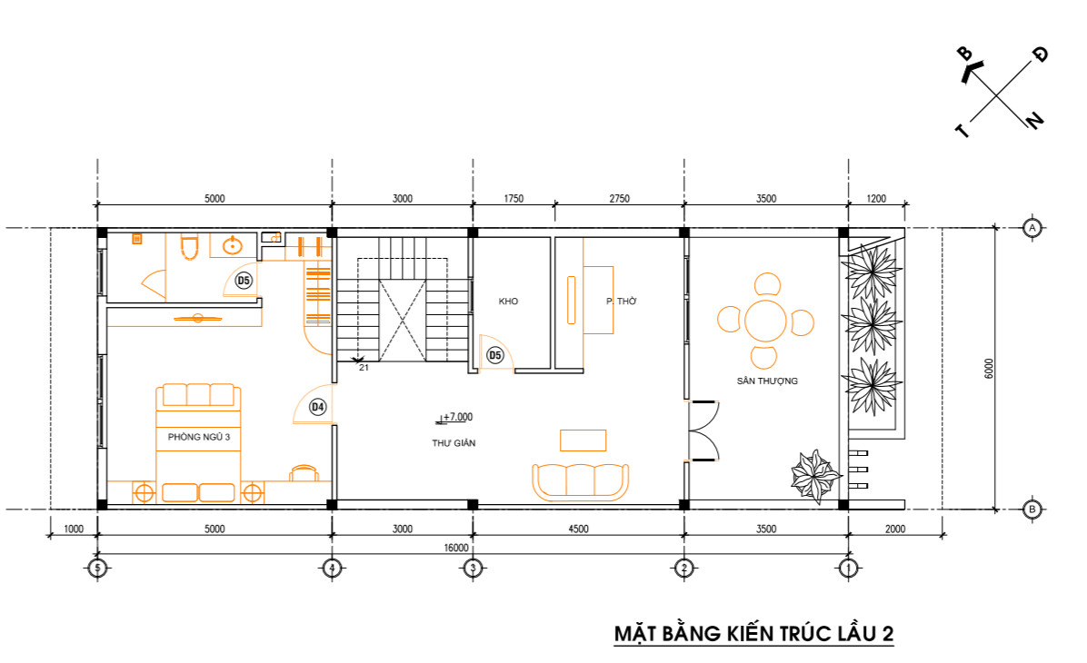mẫu nhà phố 3 tầng