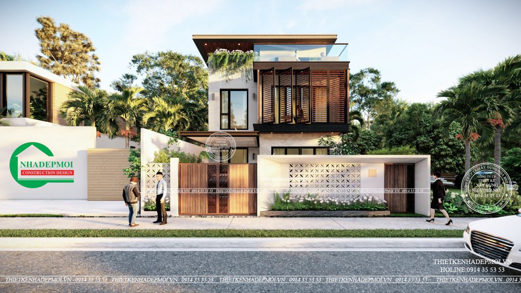biệt thự hiện đại 2 tầng