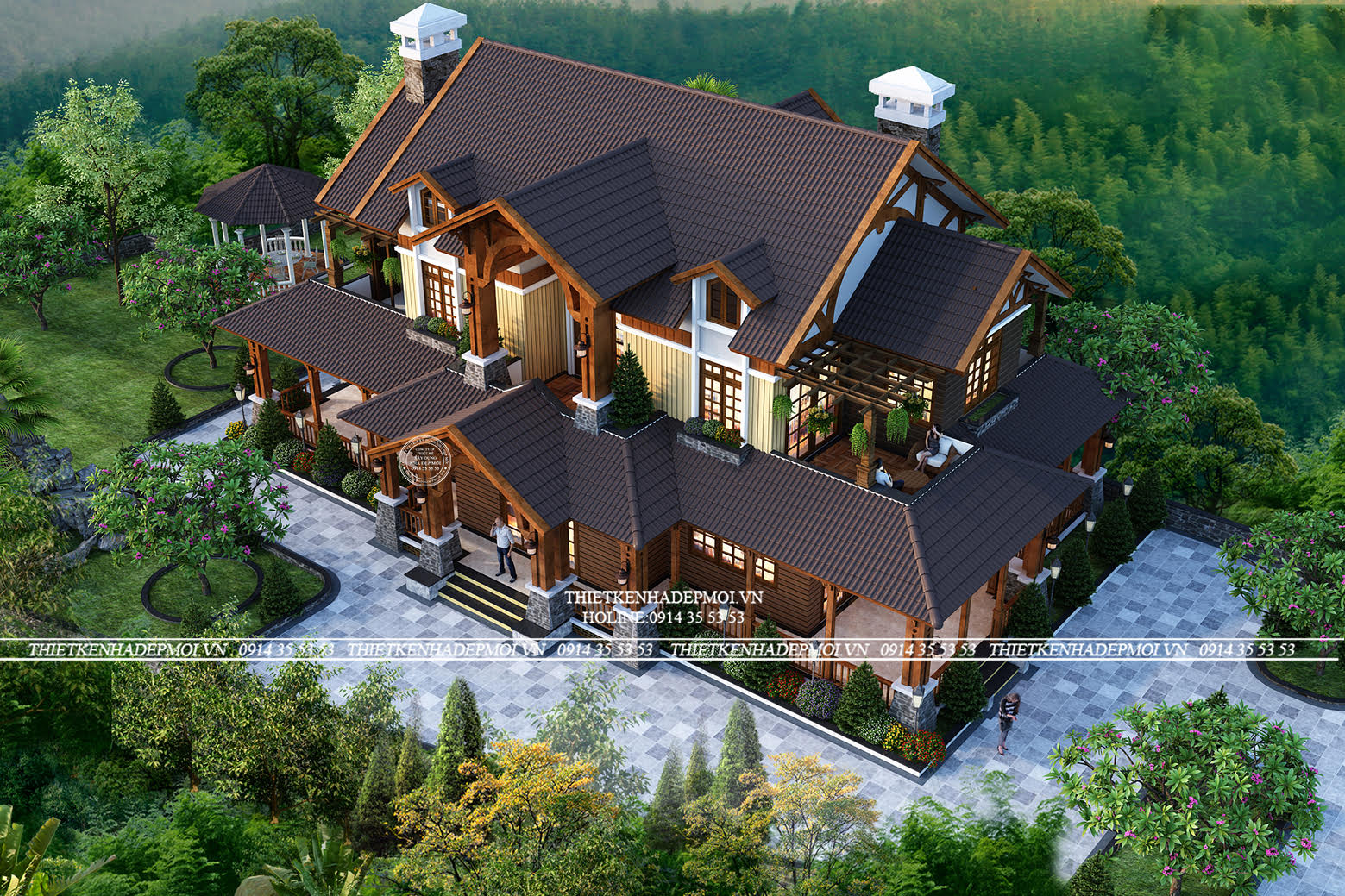 Mẫu biệt thự gỗ sang trọng đẳng cấp của chú định vũng tàu