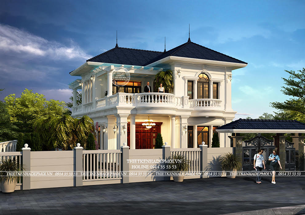 Biệt thự phố 2 tầng chiều ngang 8m