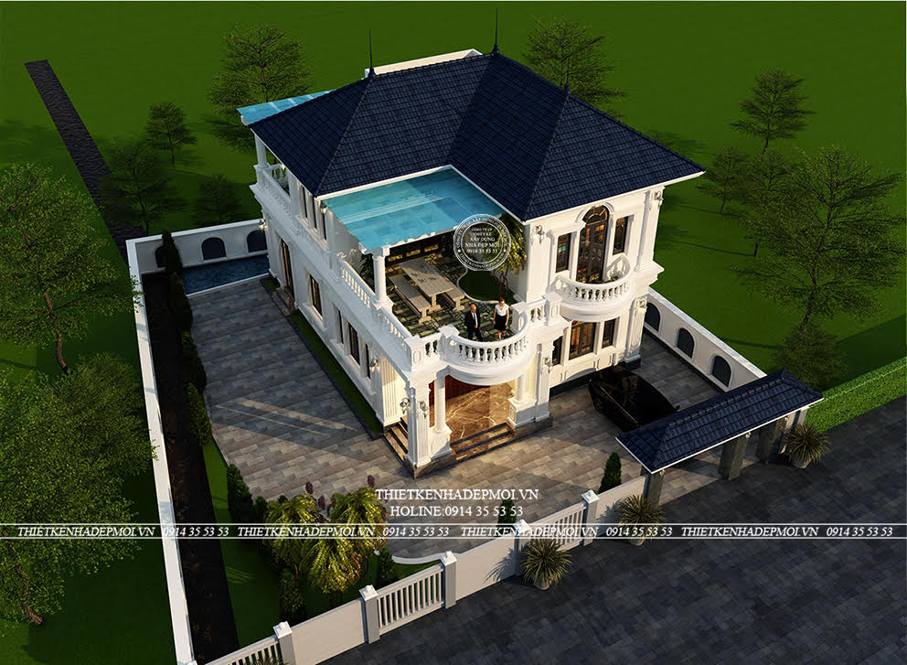 Biệt thự hiện đại 2 tầng 