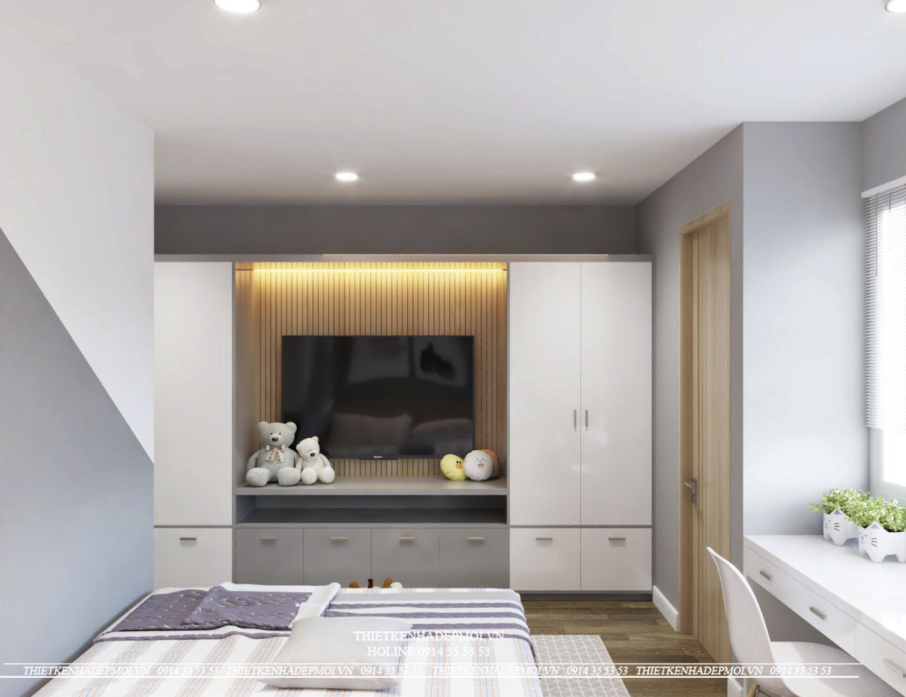 Mẫu nội thất nhà phố 3 tầng hiện đại tại biên hòa